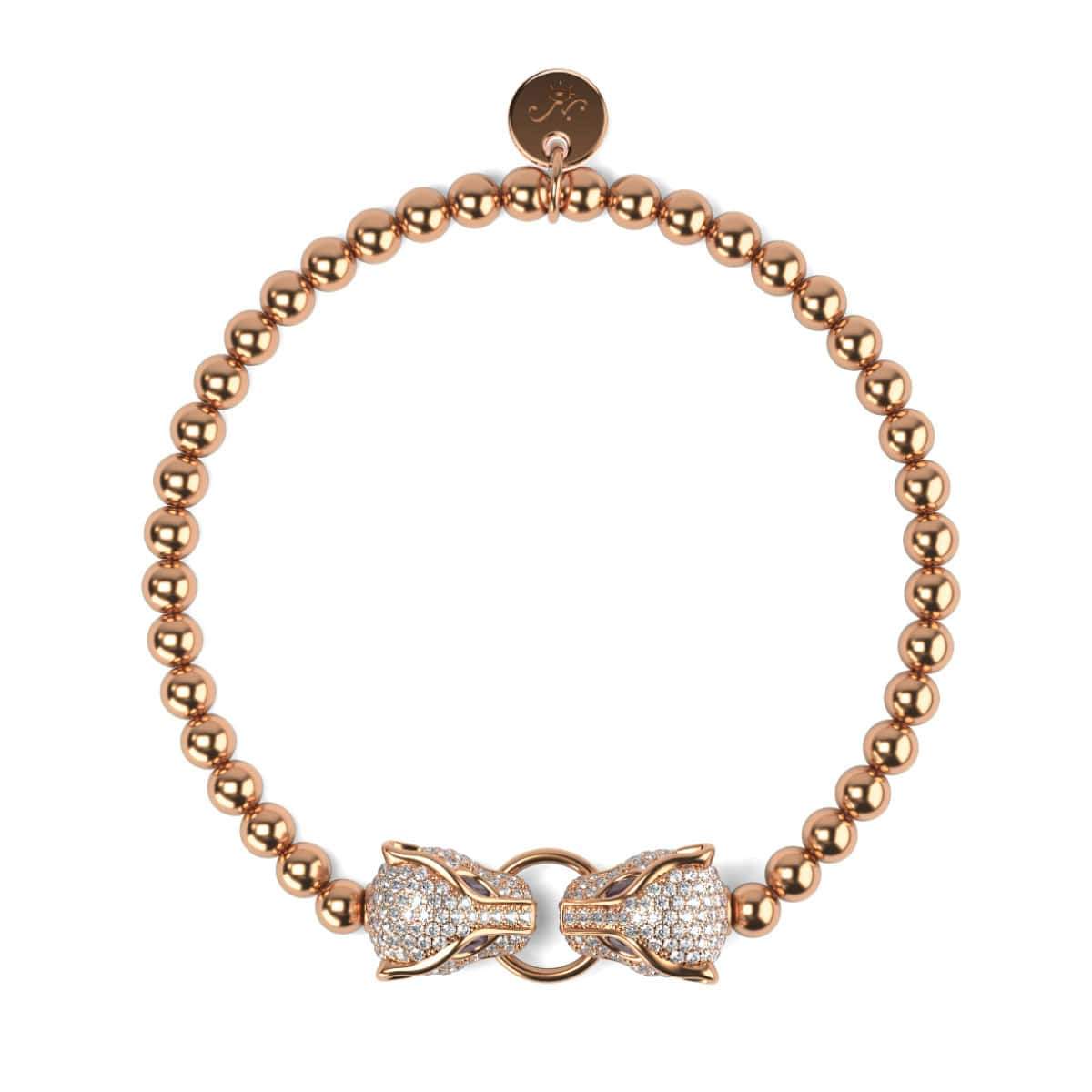 Panthera von Keysi Sayago | 18 Karat Roségold | Zirkonia-Kristallarmband